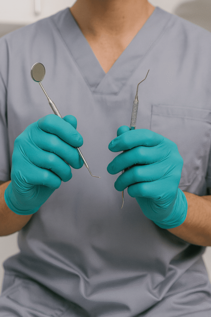 Virta Soothe worn by dental professional